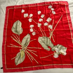 Lanvin Paris Large Vintage Silk Scarf